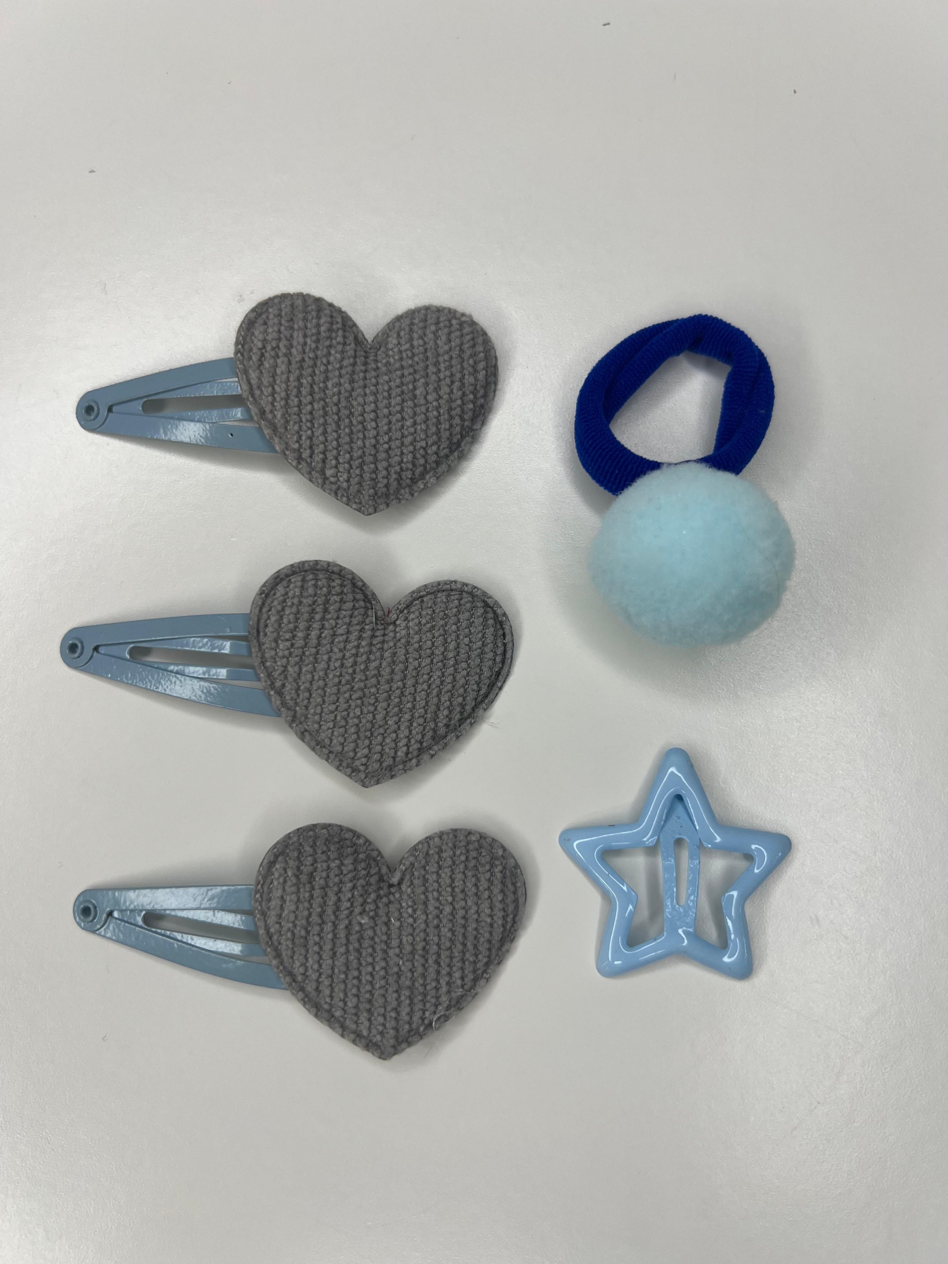 Set agrafe cu inimoare