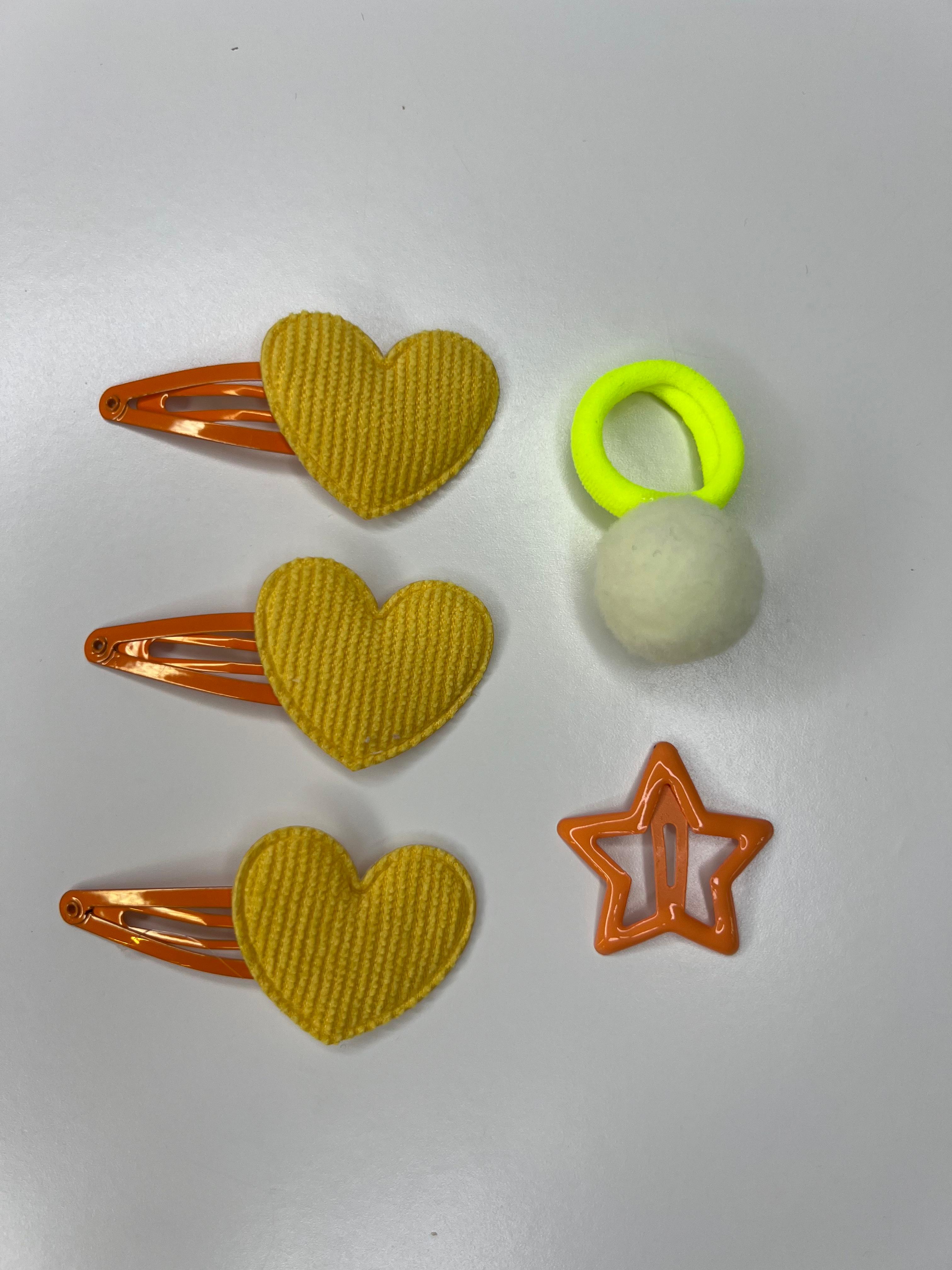 Set agrafe cu inimioare