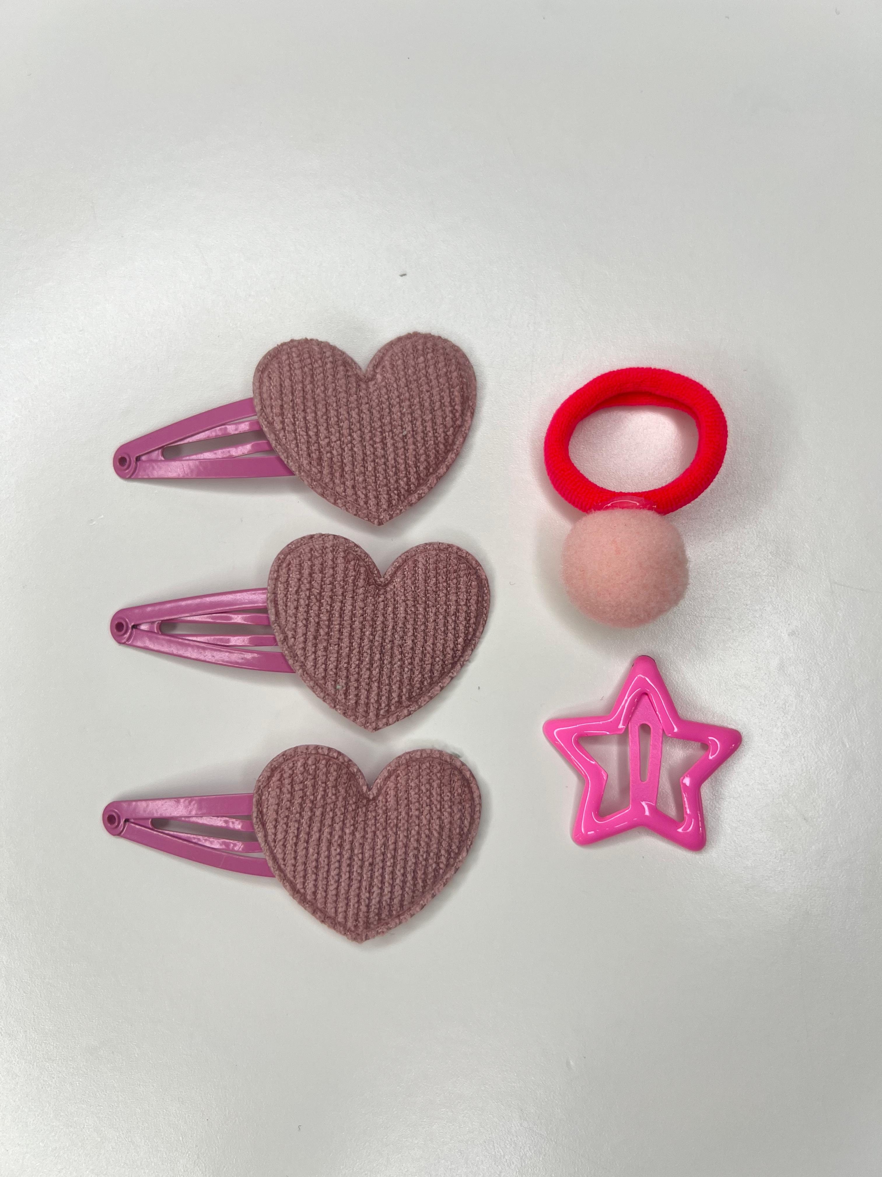 Set agrafe cu inimoare